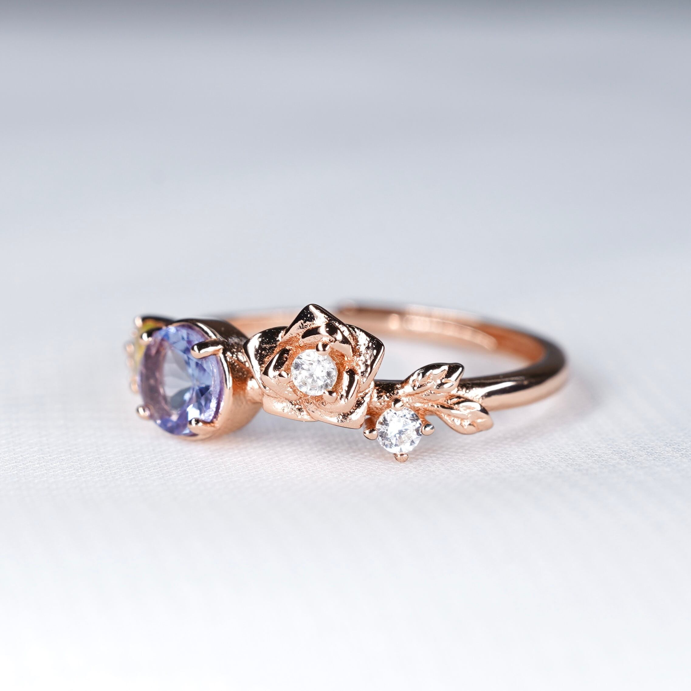 リング♦︎タンザナイト・ペリドット♦︎PGカラー《0223》