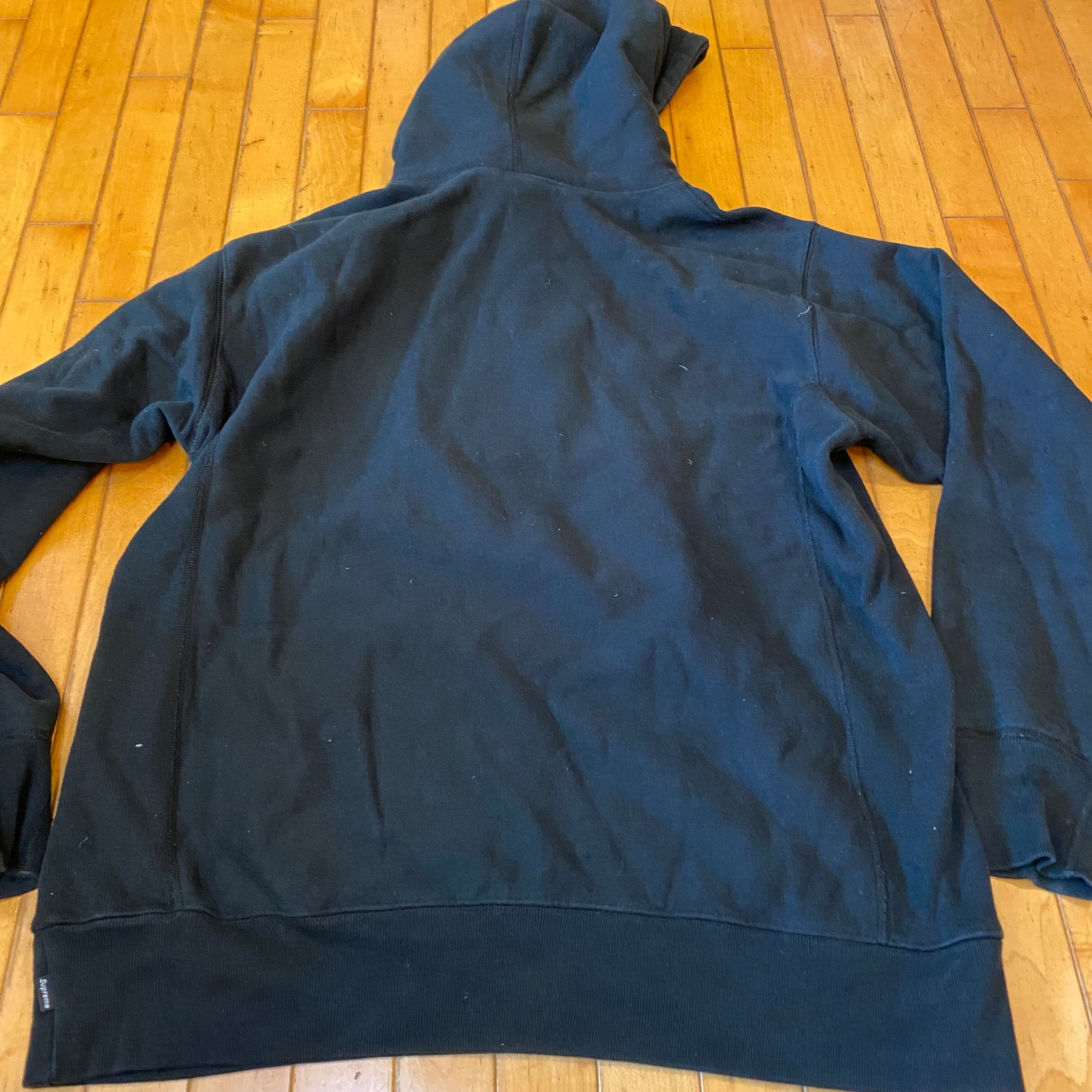 supreme シニールワッペン リバース パーカ 黒 XL | bigpink1919 