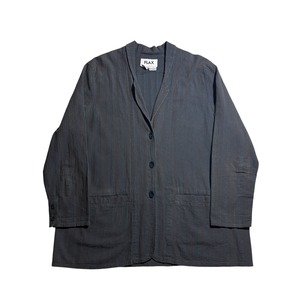 FLAX stripe woven tailored jacket