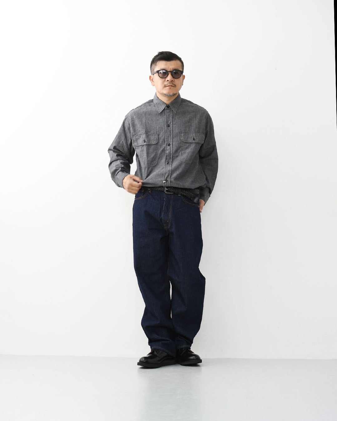 orslow [オアスロウ] BLACK CHAMBRAY WORK SHIRT [01-8064-61