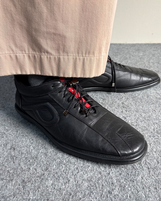 【PRADA SPORT】flat leather sneaker