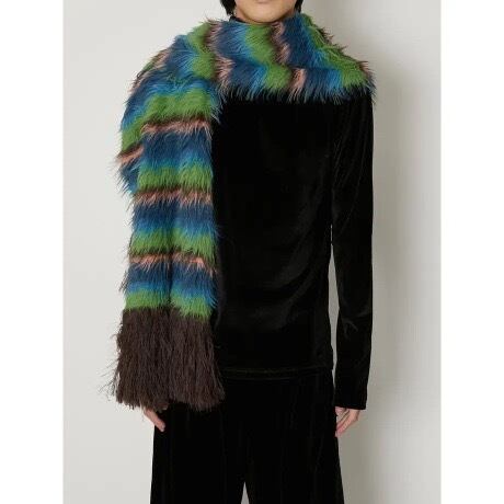 23aw TAAKK ターク FUR KNIT STOLE ファーニットストール TAAKK FUR KNIT STOLE(GREEN) TA23AW-AC046 | IAAAM ONLINE STORE
