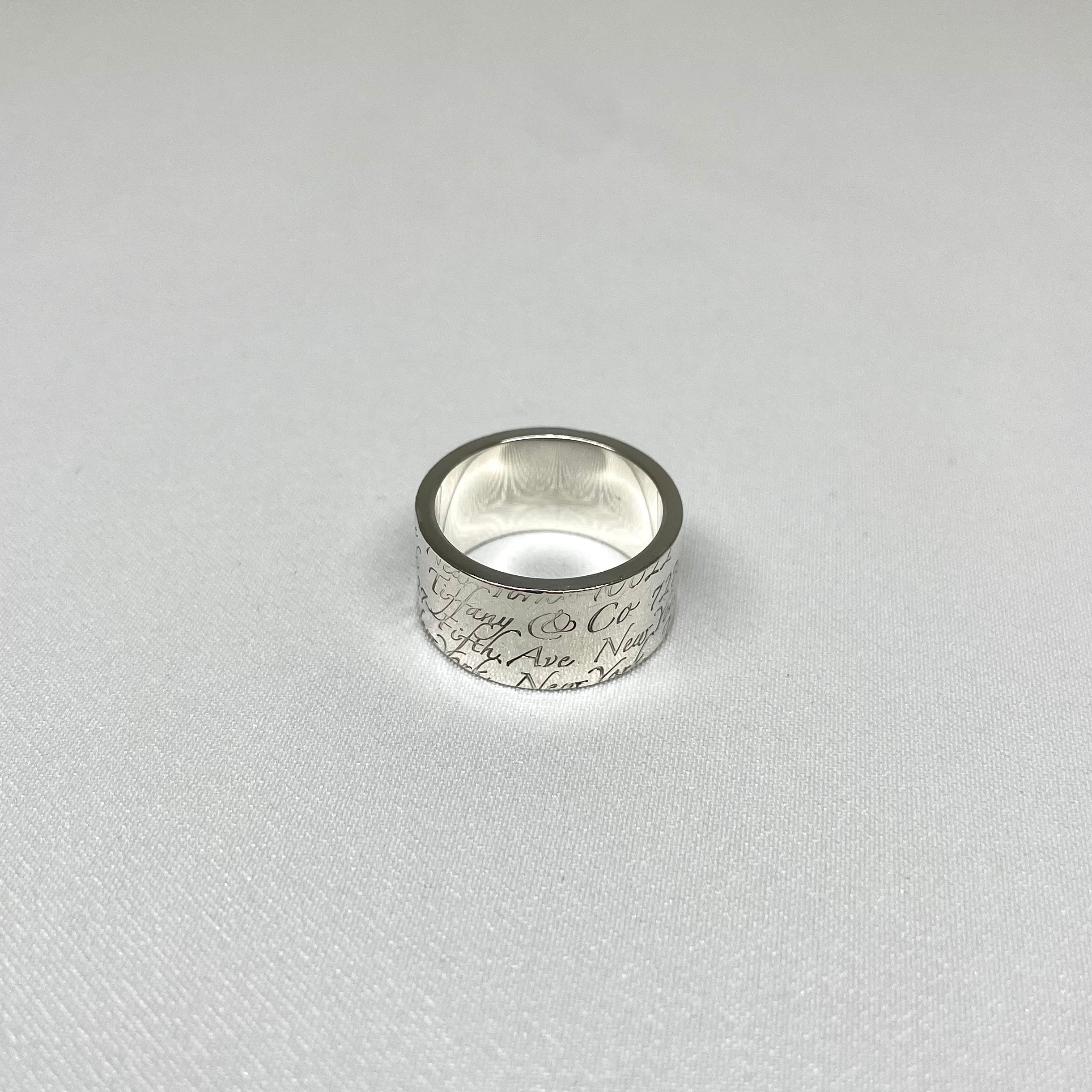 Tiffany&Co. ティファニー ノーツ ワイド リング シルバー925 約14号 
