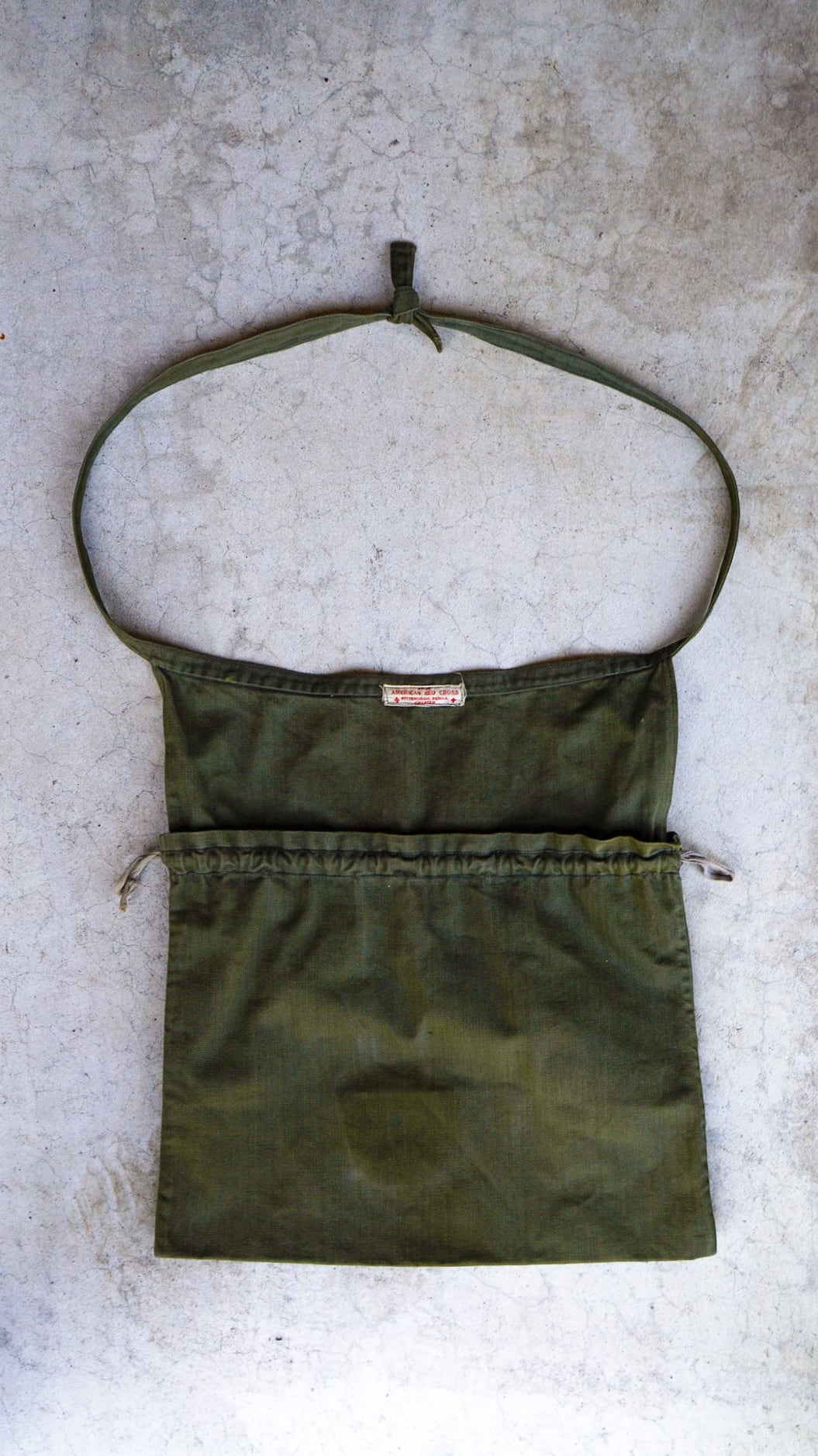 40s AMERICAN REDCROSS　エプロン バッグ ww2 アメリカ軍 KU507 本物 実品 アメリカンレッドクロス エプロンバッグ 40s 1940s