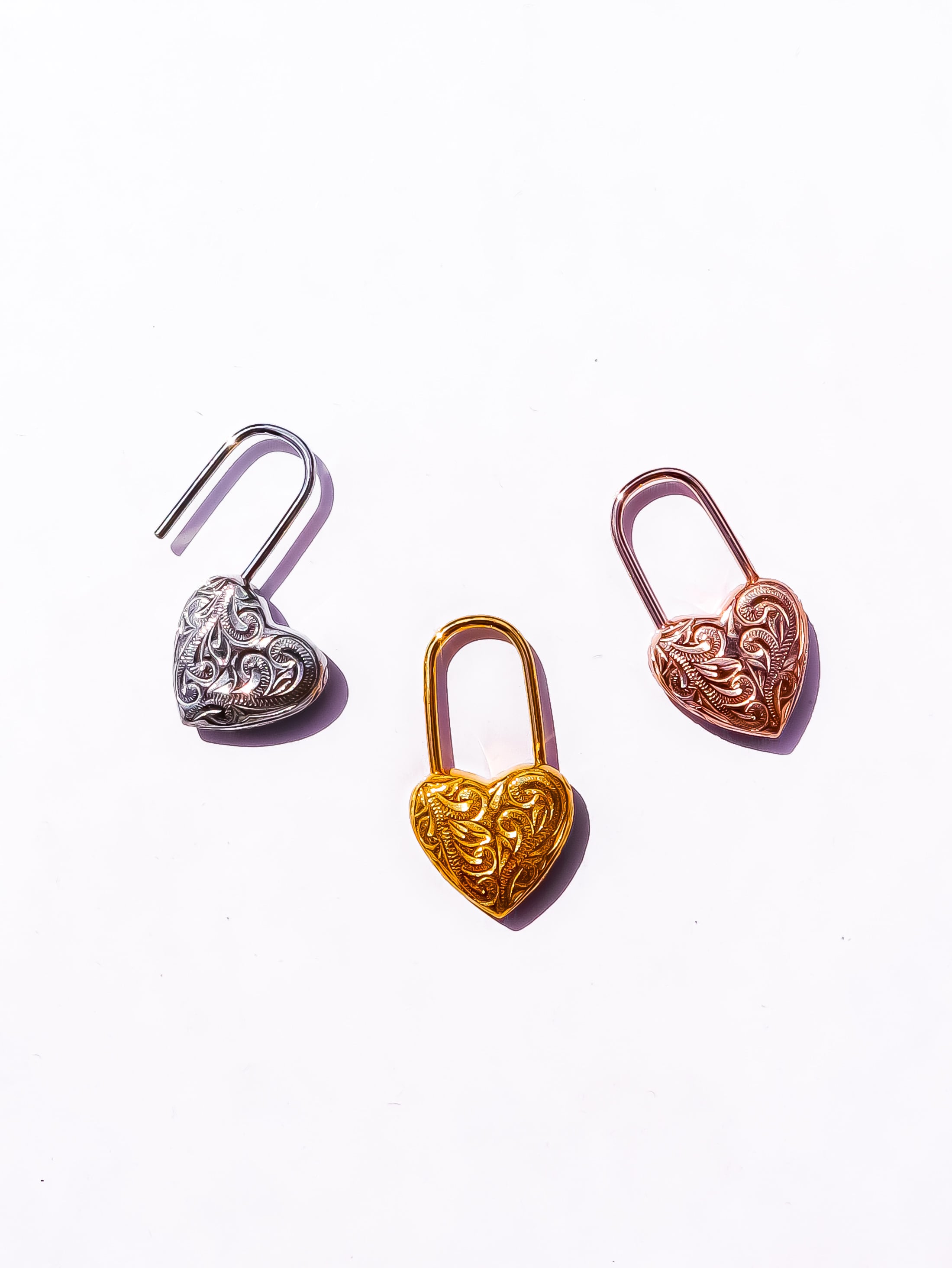 2way Heart padlock pierce