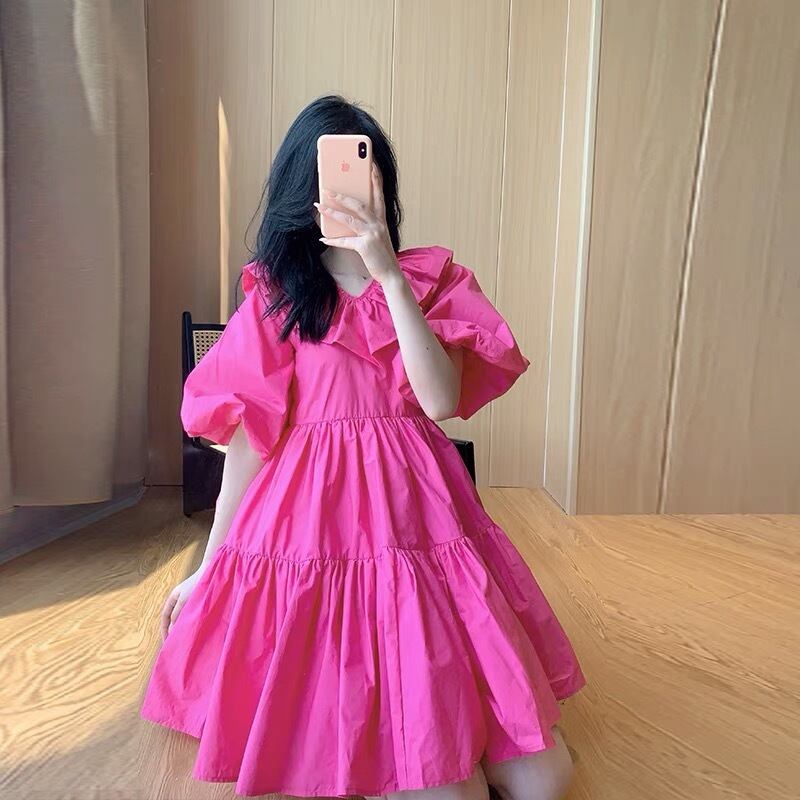 ワンピース ピンク ゆったり ワンピース エレガント ドレス セクシー