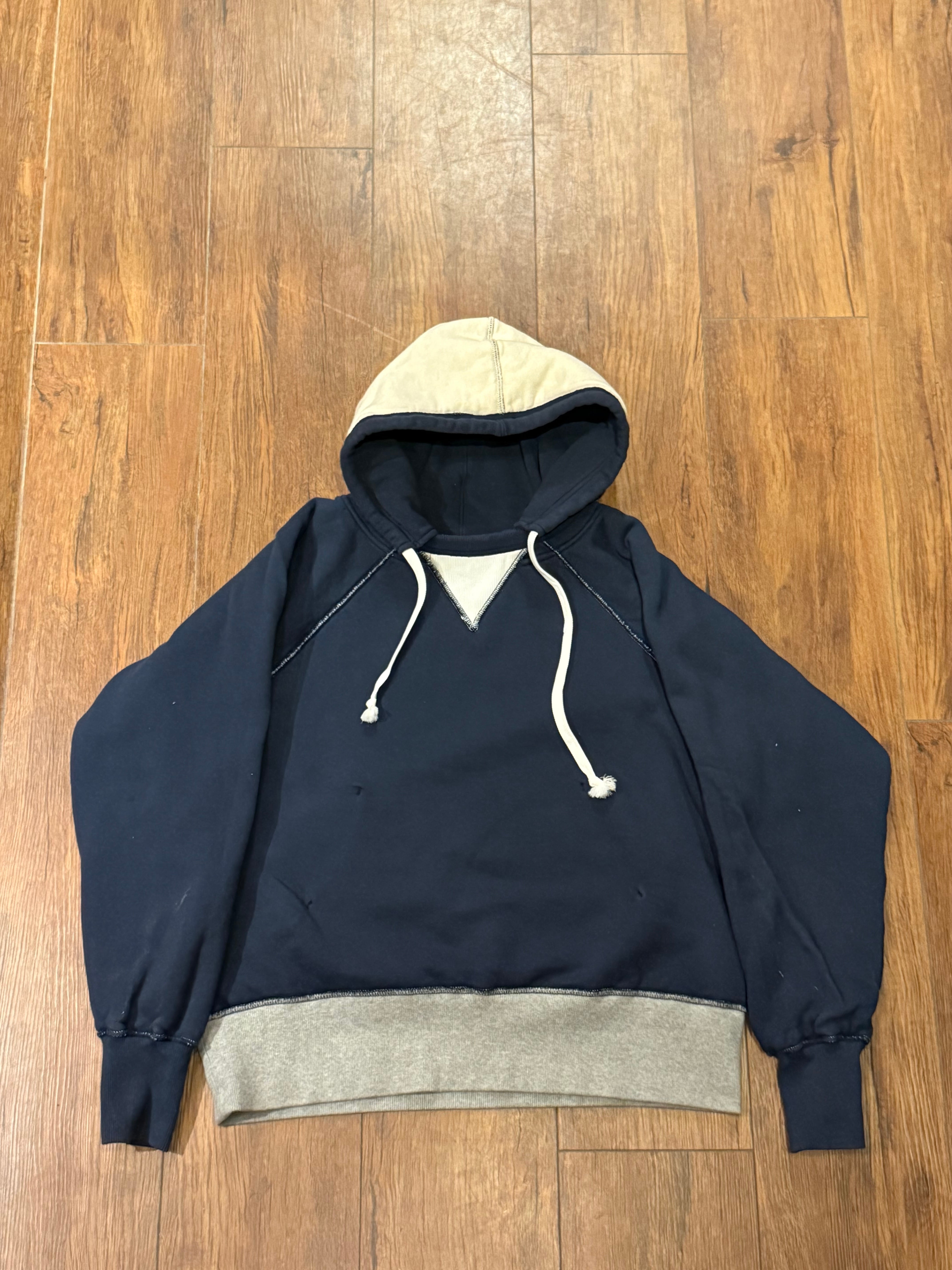 THREEFACE THREE TONE DOUBLE FACE AFTER HOODIE | vintage clothing twoface THREEFACE THREE TONE DOUBLE FACE AFTER HOODIE | vintage clothing twoface