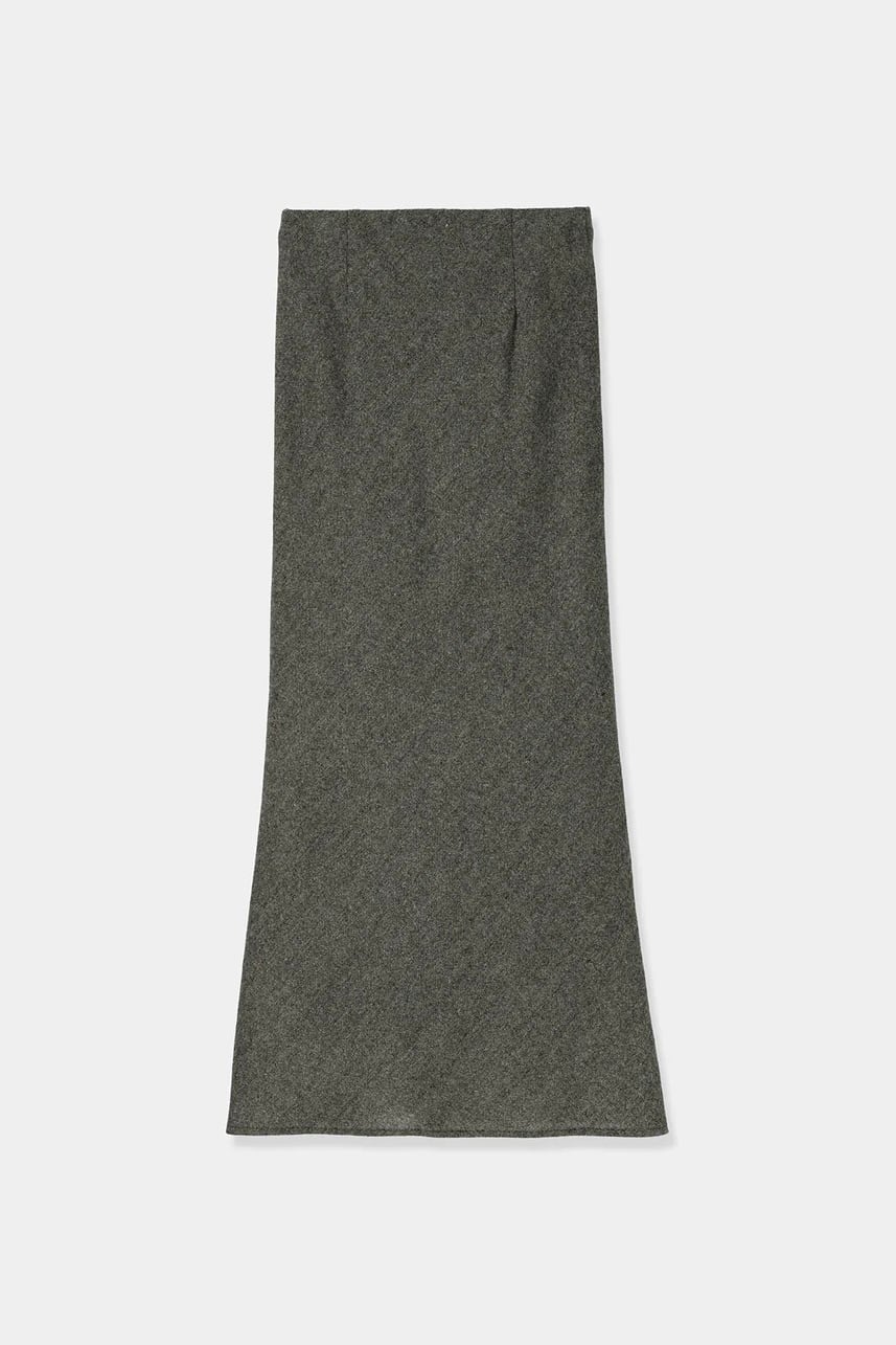 louren tweed narrow skirt ツイードナロースカート charcoal | planet3rd