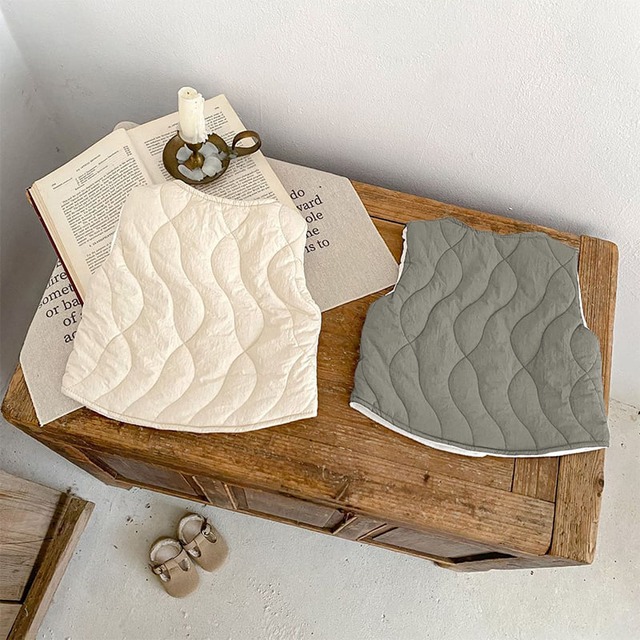 【BABY&KID】春作軽くて暖かいキルトベスト