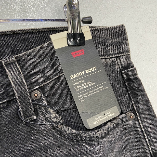 タグ付き未使用品 Levi's BAGGYBOOT フレアデニムブラックデニム