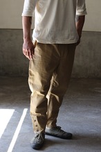 乘鞍印　綿麻平織モンペズボン　（ベージュ）