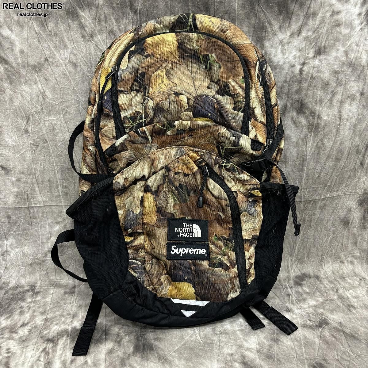 supreme×NORTHFACE 臭 16AW ウエストバッグ 枯葉柄