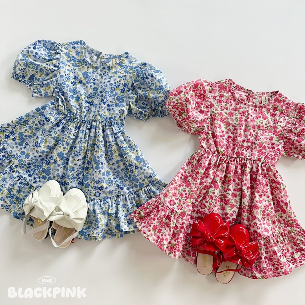 [BLACKPINK] Flora Puff Dress / [블랙핑크] 플로라퍼프원피스