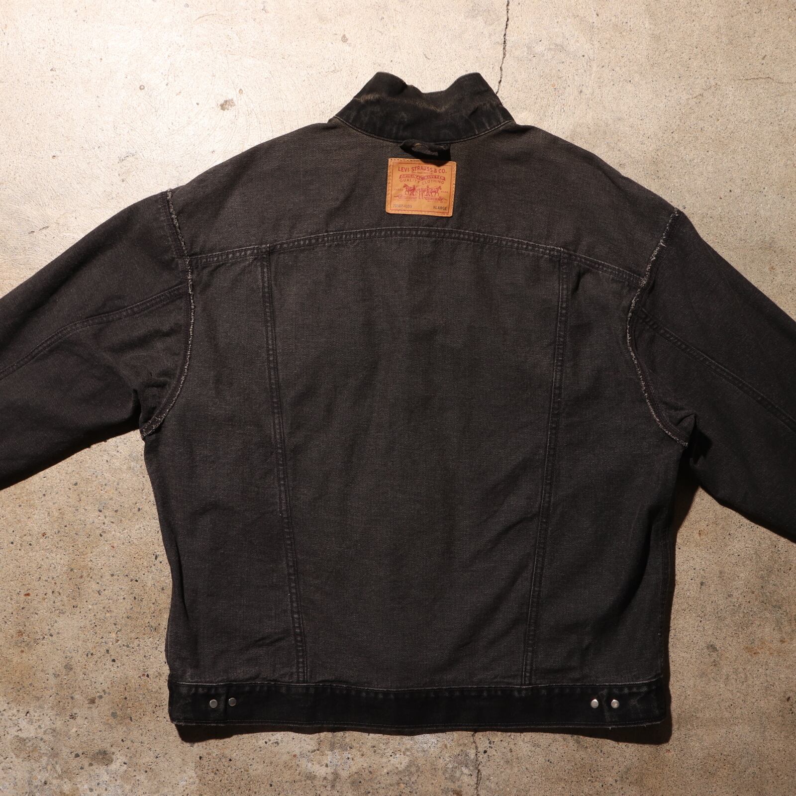 XL 70507 USA 92年 Levi’s ブラックデニムジャケット 黒