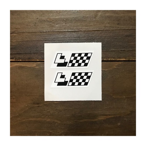 Les Leston / Les Leston Black & White Parallelogram Stickers. #175