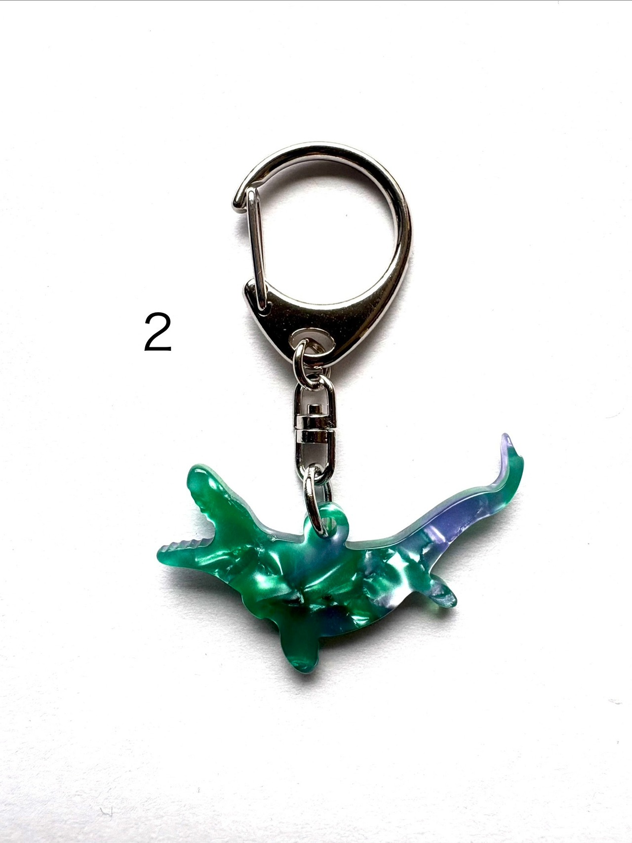 恐竜キーホルダー★モササウルス【メガネ産地福井～メガネ素材で作ったアクセサリー】