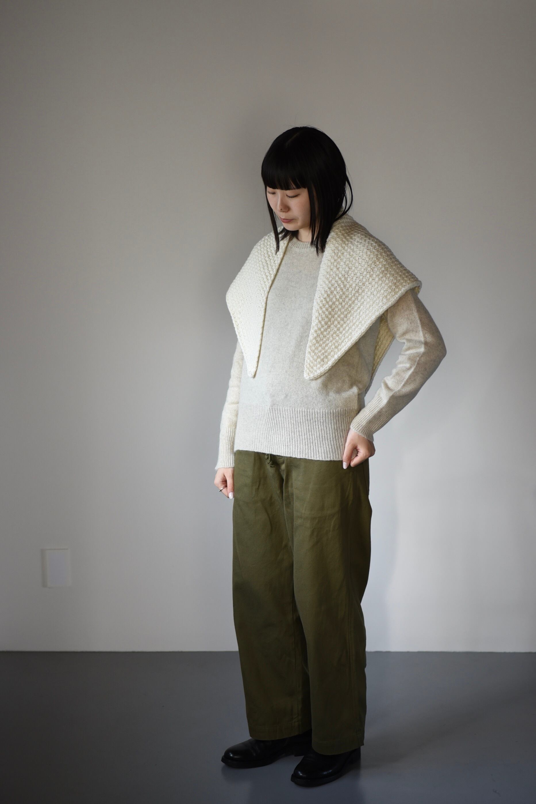 eleven 2nd｜イレブンセカンド｜Sankaku ストール ｜アイボリー | 岡の