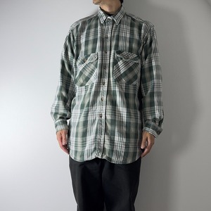 90s DAKOTA Heavy Flannel Shirt forest green XL 古着