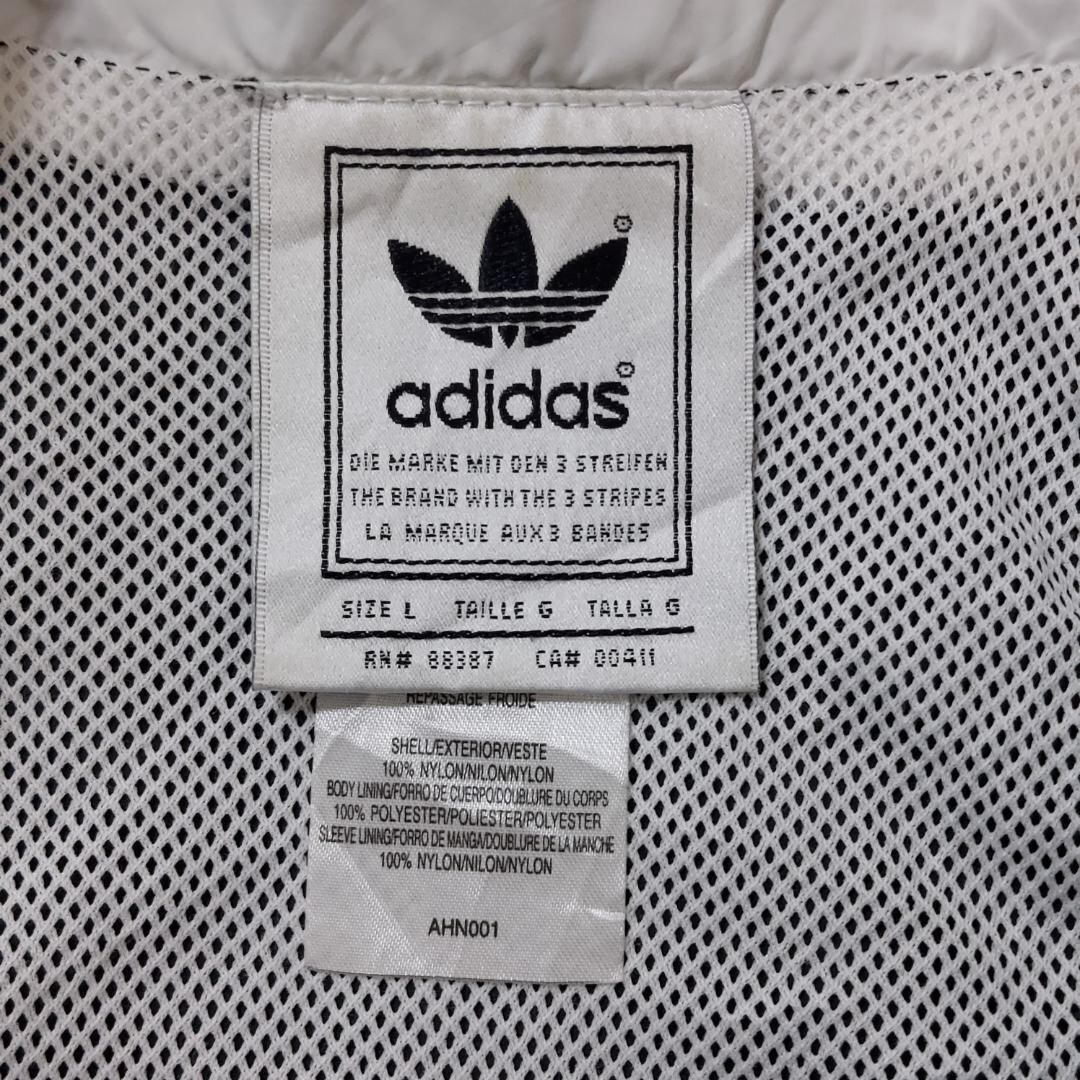 【大人気】adidas ナイロンジャケット サイズL　 ブラック 刺繍ロゴ