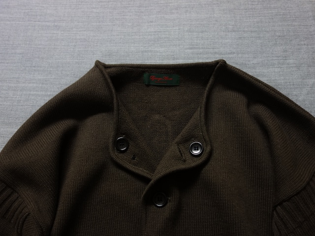 frenchworkers knit cardigan / darkbrown