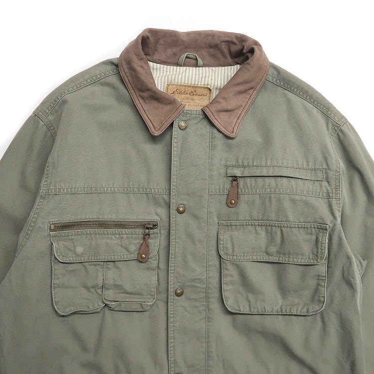 ジャケット/アウター 【Eddie Bauer】90'sレザー襟 ハンティング