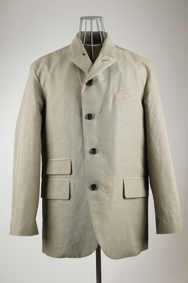 MAINU/Cotton Silk Peaked Lapel Jacket