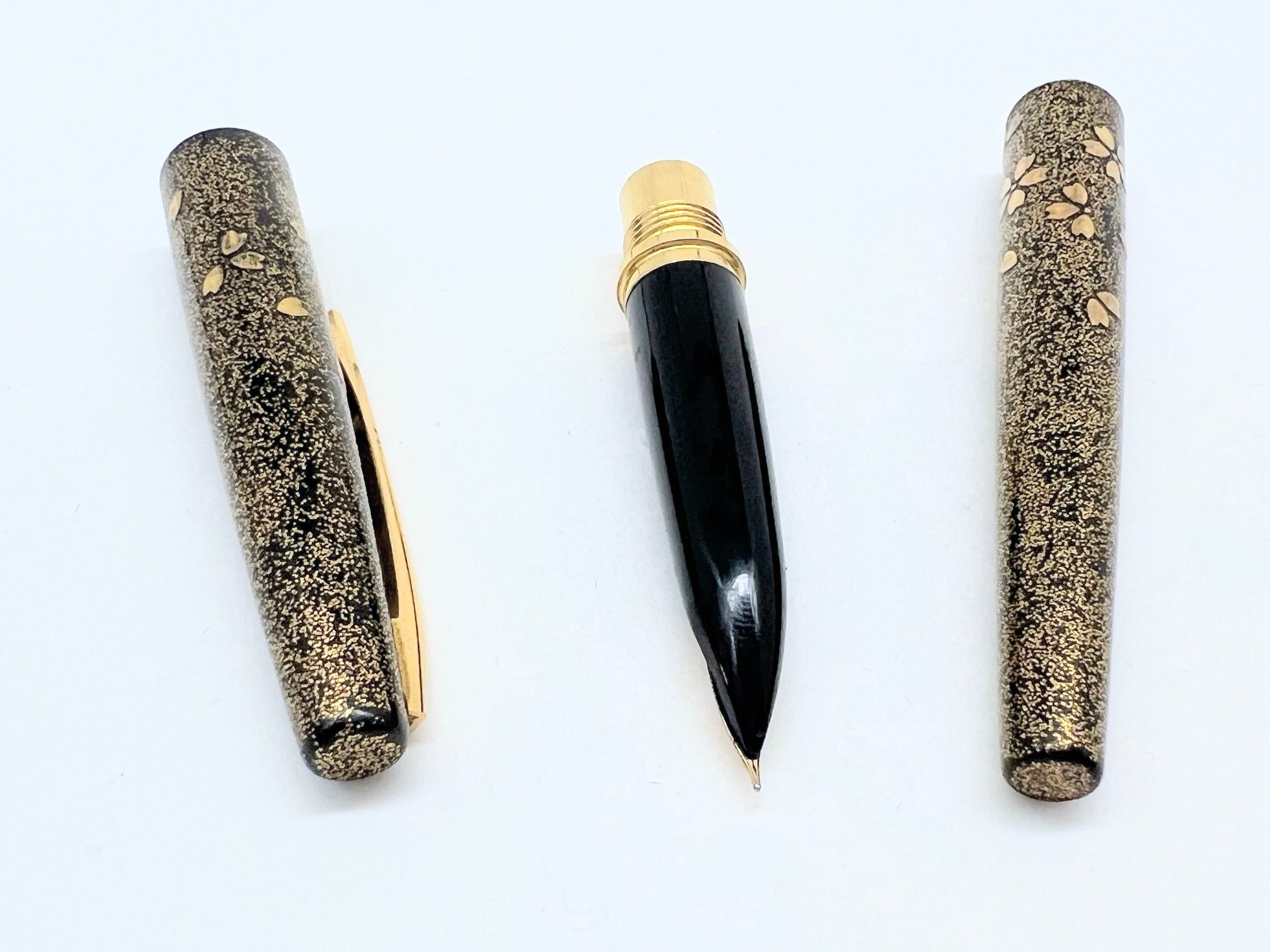 70s パイロット 蒔絵 桜吹雪 黒 旧 PILOT （細字） 18K 03015 | 川口