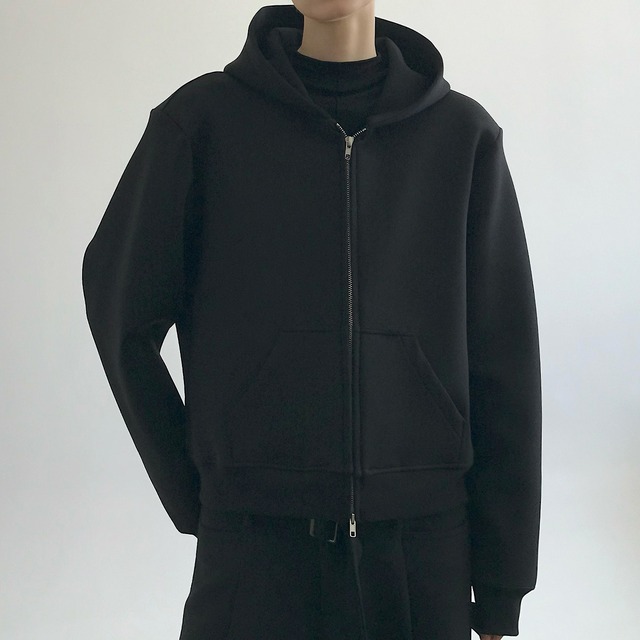 Minimal double zip hoodie A00248