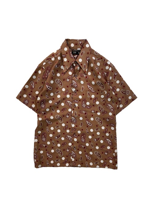 1970s "JC Penny" Paisley Pattern Polyester S/S Shirt