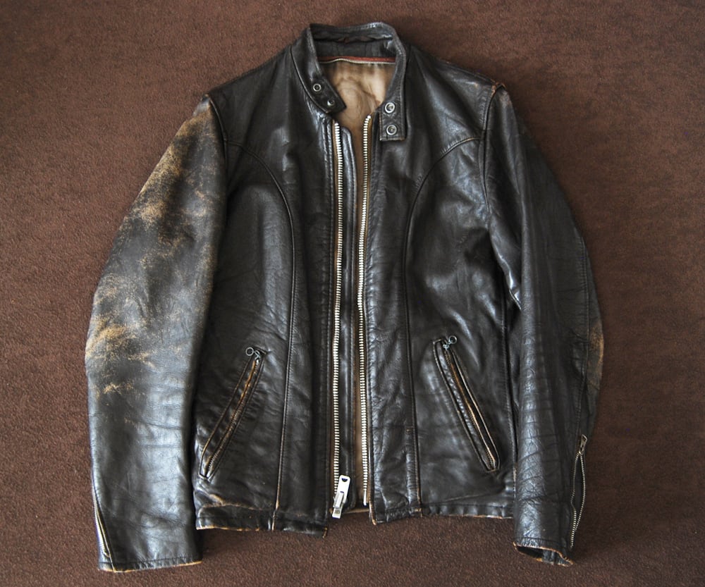 SCHOTT VINTAGE CAFE RACER LEATHER JACKET