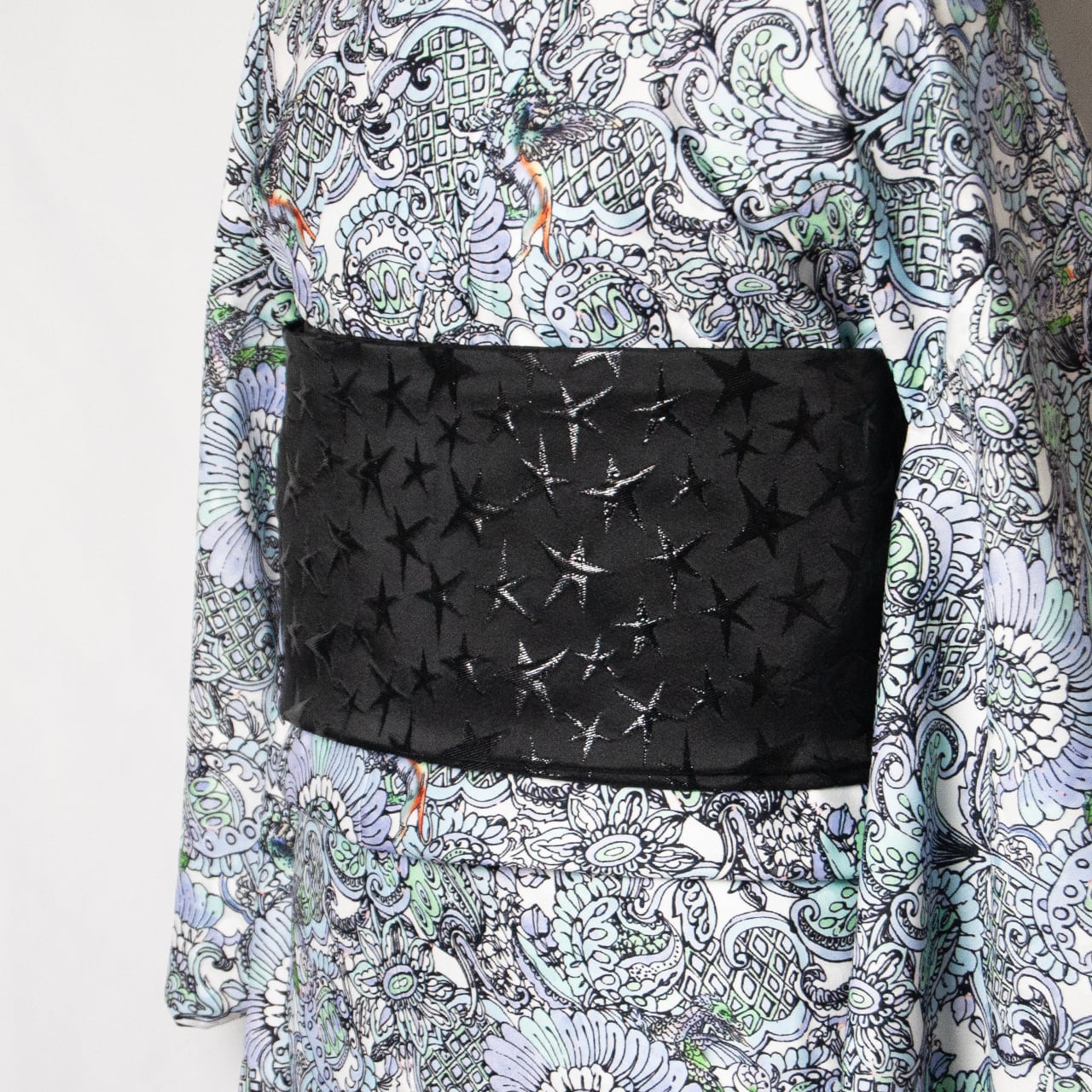 ☆★ RumiRock 半幅帯 スパークリングスター　ジェットブラック★☆ Rumi Rock 兵児帯 スパークリングスター ジェットブラック [E515