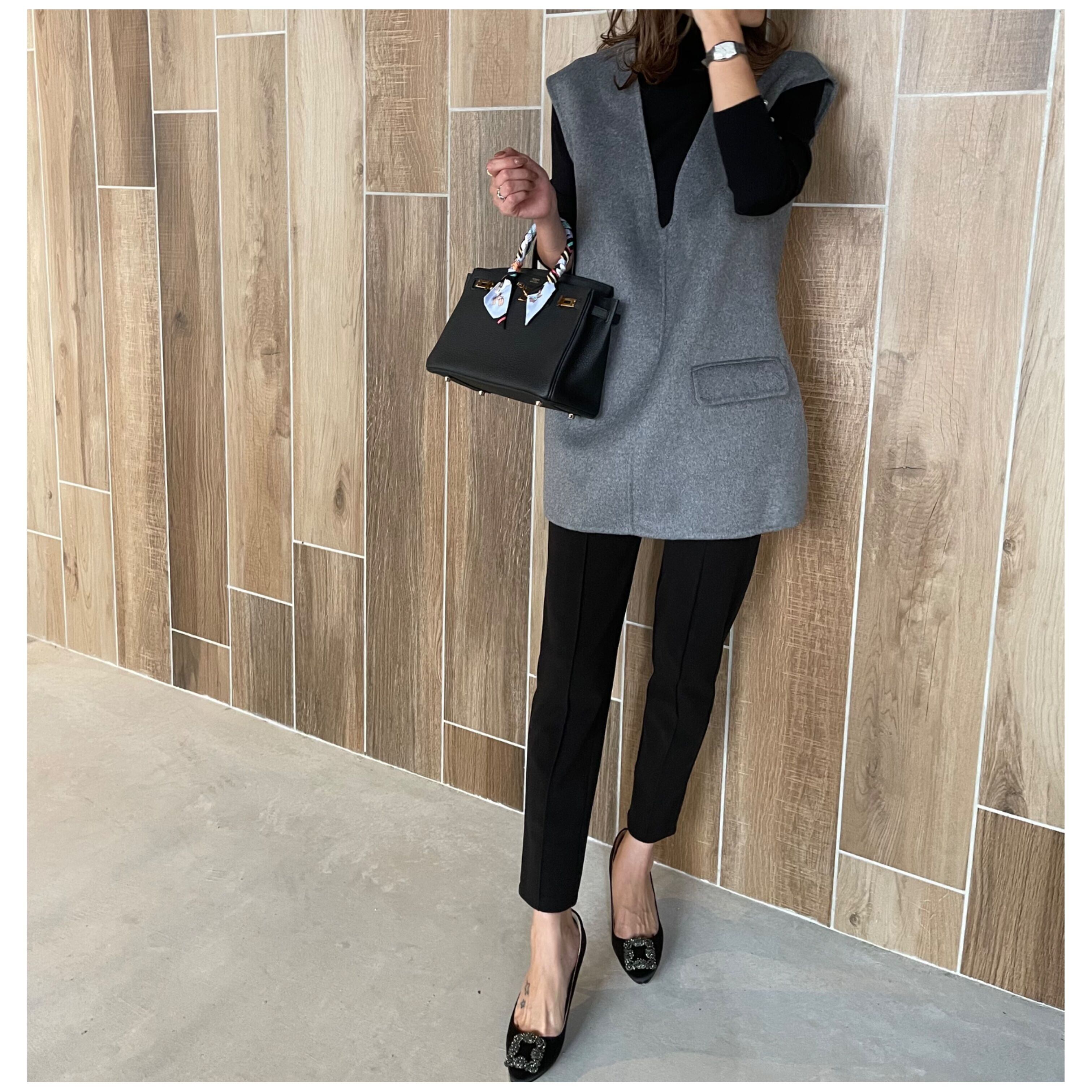 新品未使用PBselect GRAYウールベスト　ジレ GILET / VEST | PBselect