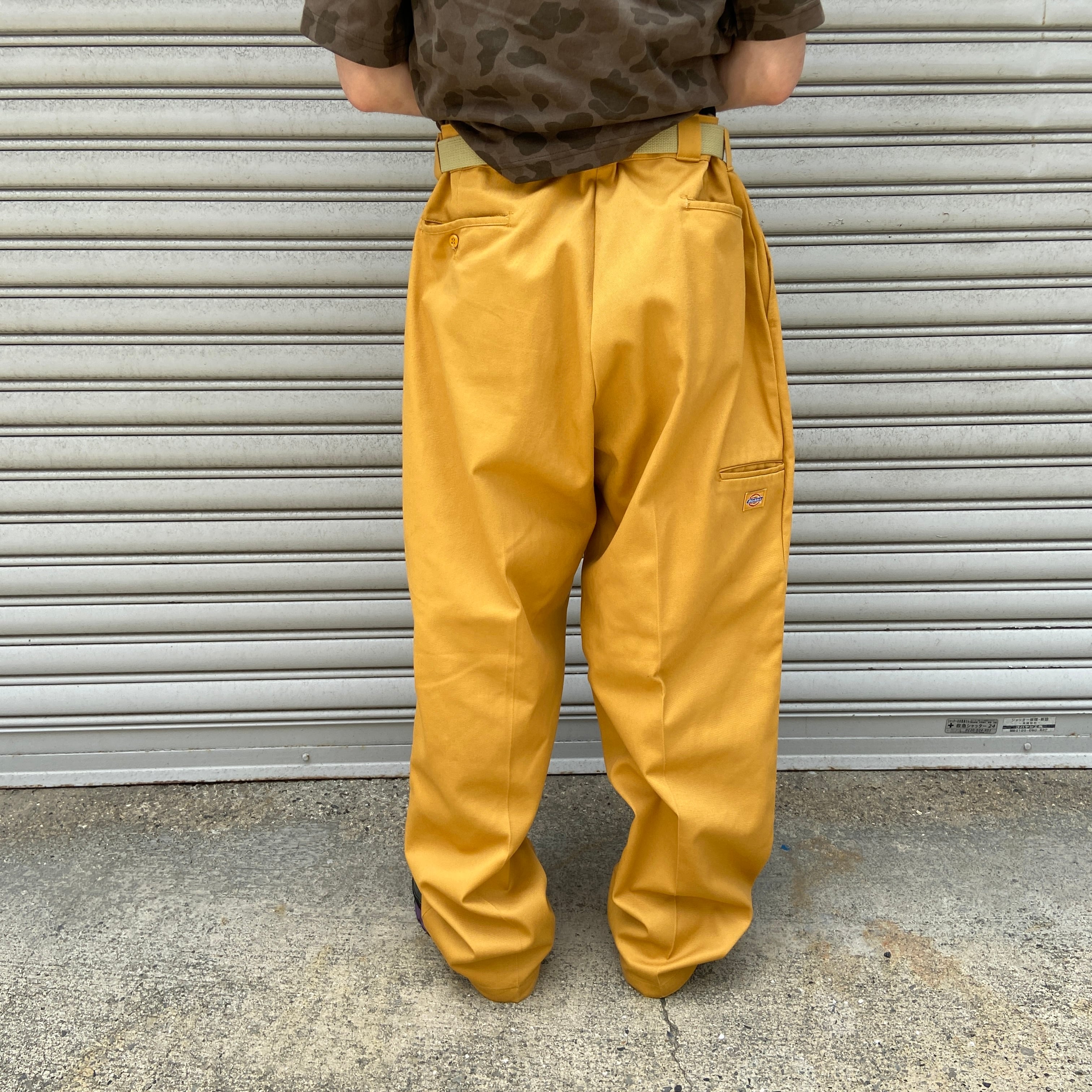 90s Dickies ダブルニーワークパンツ W40L32 マスタード | 古着屋 Uan