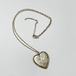 50's〜60's Vintage Gold Wash Sterling Heart Locket Engraved Pendant Necklace