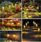  暖色 四角い 地上ライト 屋外照明 夜間照明 中庭 芝生の風景 周囲光 ガーデン ガーデニング シンプル おしゃれ クリスマス LEDソーラー ソーラーパネル 地上設置型 屋外 照明 装飾 夜間 防水 インテリア