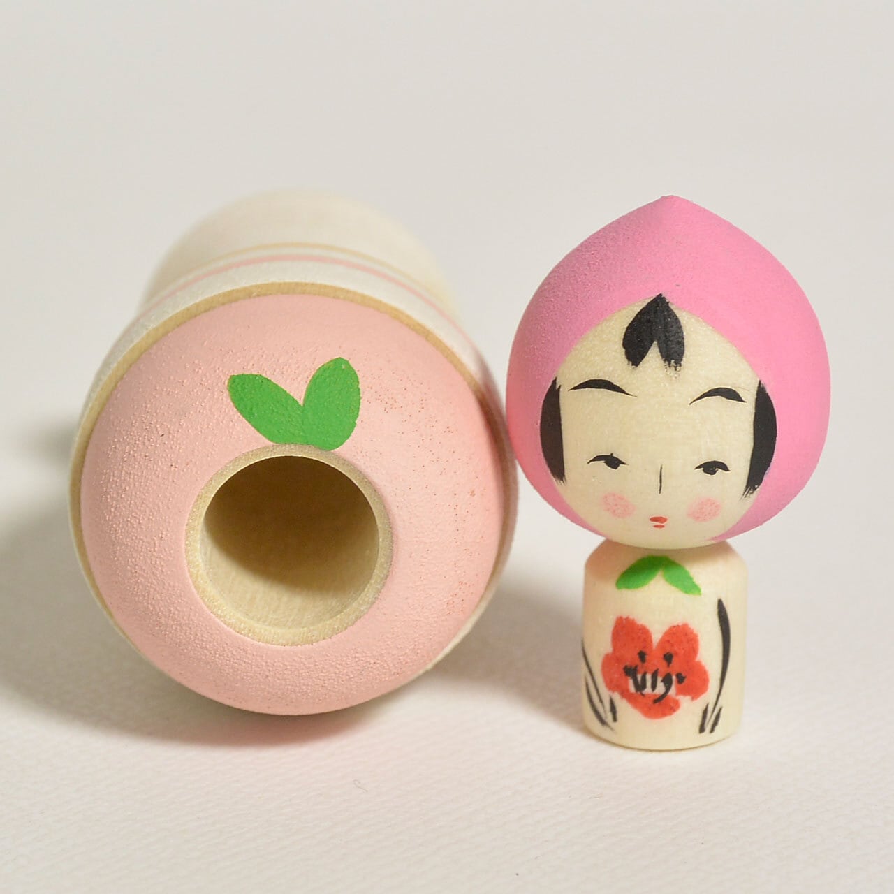 ももパフェちゃんこけし 約2寸 約6cm 鈴木明 工人（作並系）#2583