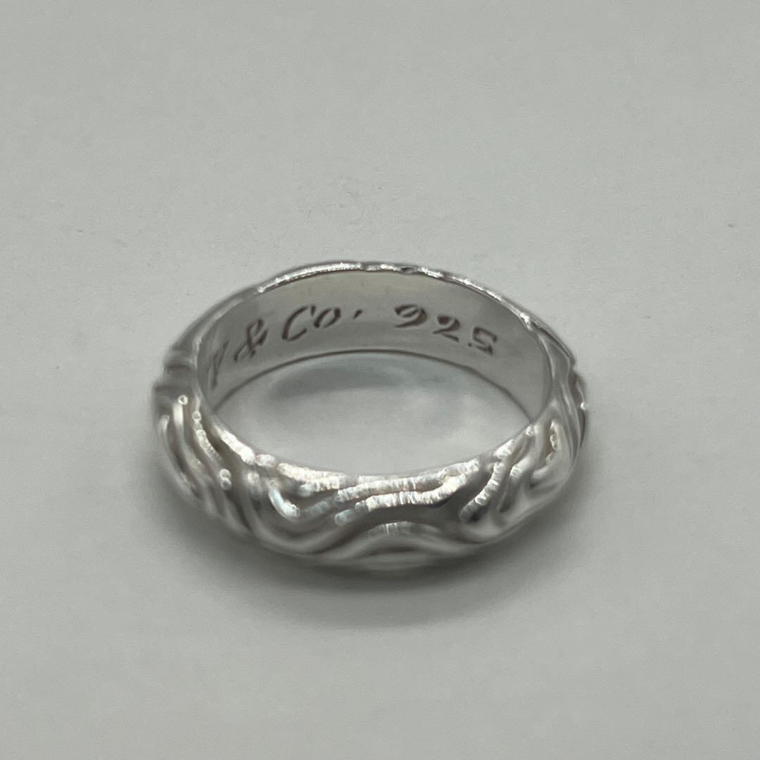 Tiffany&Co. ウッド リング 木目 シルバー 9号 ティファニー TIFFANY&Co.（ティファニー） 極 美品 箱 袋付き ヴィンテージ ウッド