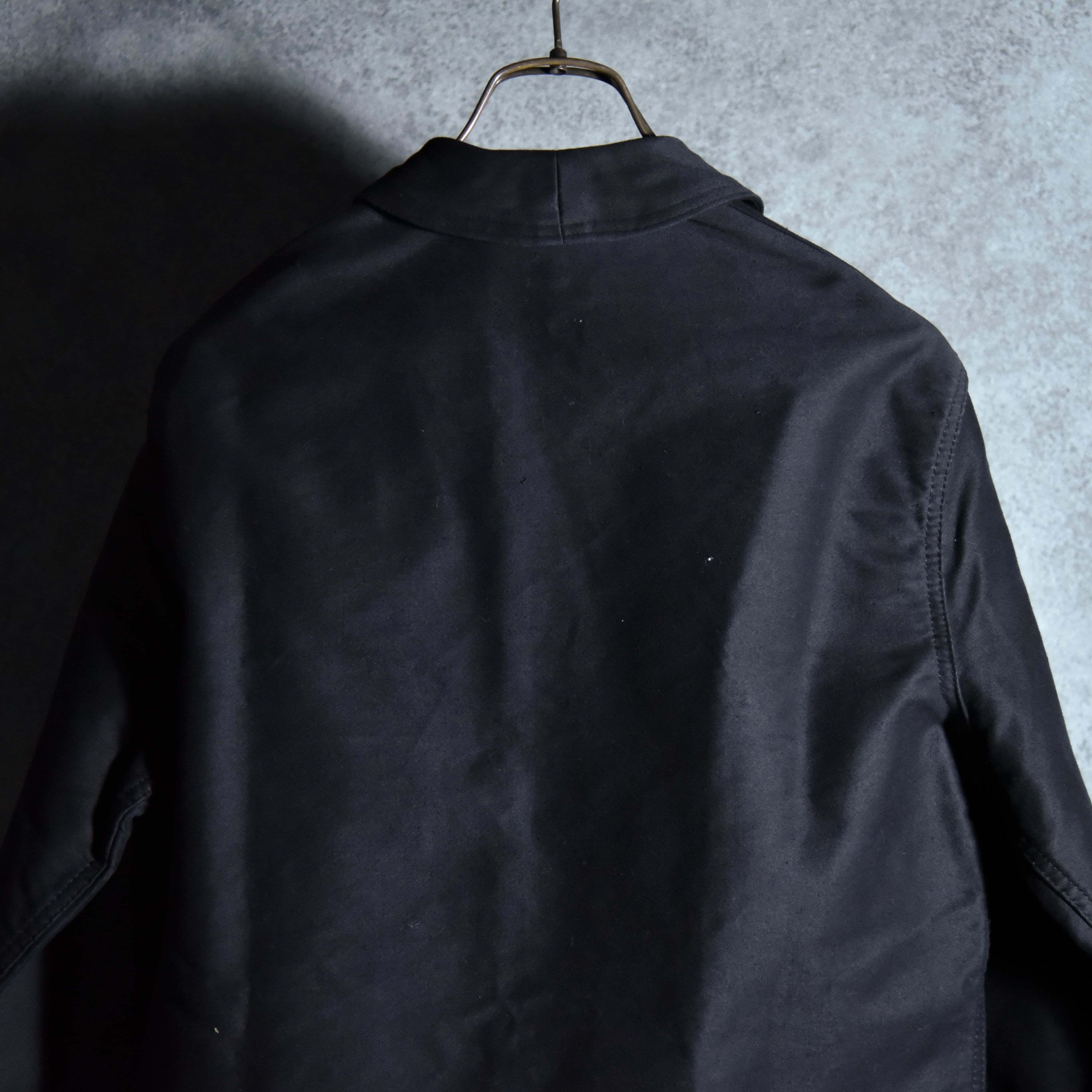 50s BEAU-FORT フランス製 ブラック モールスキン ジャケット 46 50s BEAU-FORT フランス製 ブラック モールスキン ジャケット 46 40