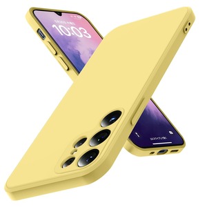 【新着特価】Galaxy S24 Ultra 用ケース 耐衝撃 TPU 液状シリコンゴム 用カバー 柔軟性 薄型 衝撃吸収 指紋防止 ワイヤレス充電対応 ストラップホール付き ギャラクシー S24 Ultra 用カバー 全面保護 柔軟性 擦り傷防止 人気 耐衝撃カバー（黄）R83-MS-S24U-HUANG