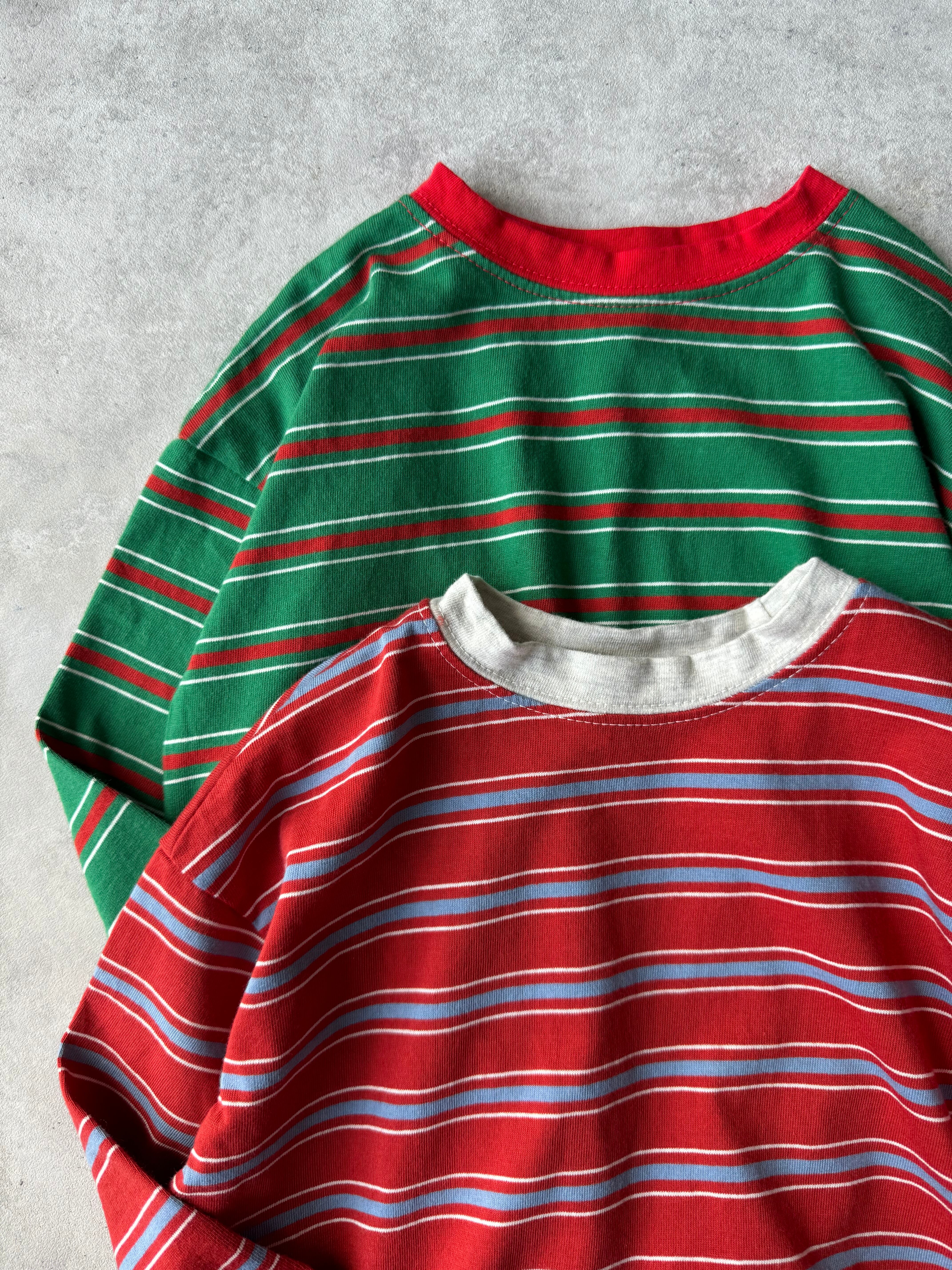 【 naptime. 】 2024FW ボーダーロンT グリーン naptime. 】 2024FW ボーダーロンT グリーン - メルカリ