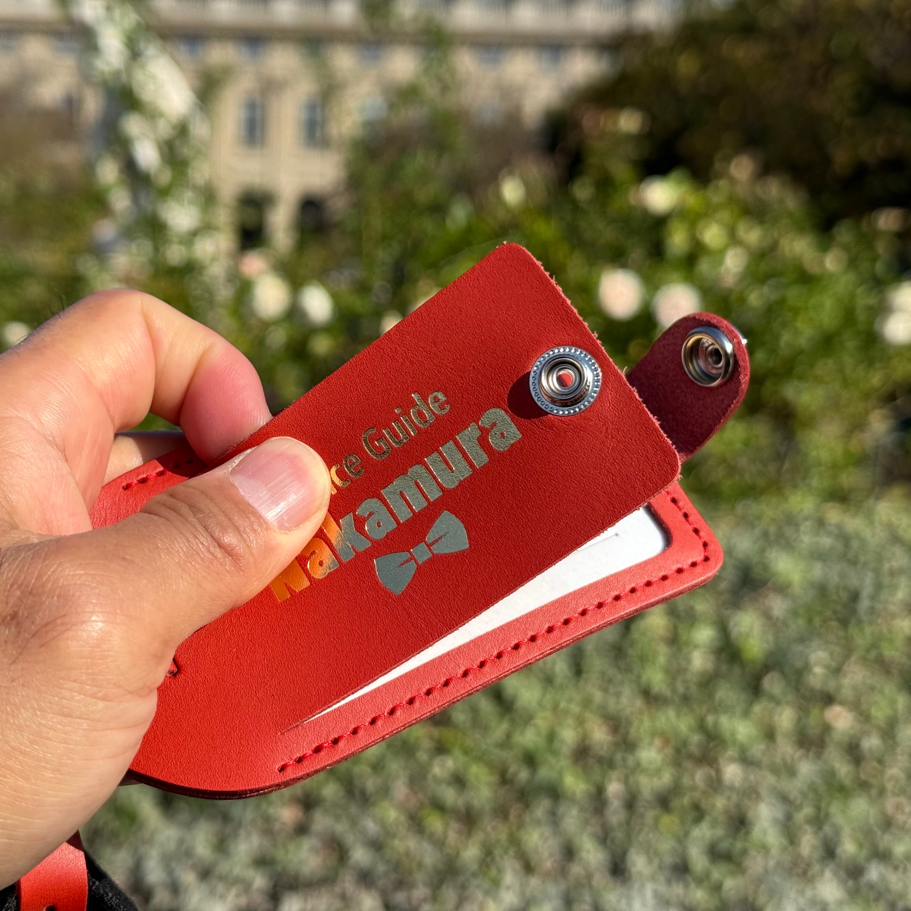 本革ラゲッジタグ（Luggage Tag）」《スカーレット》 | France Guide