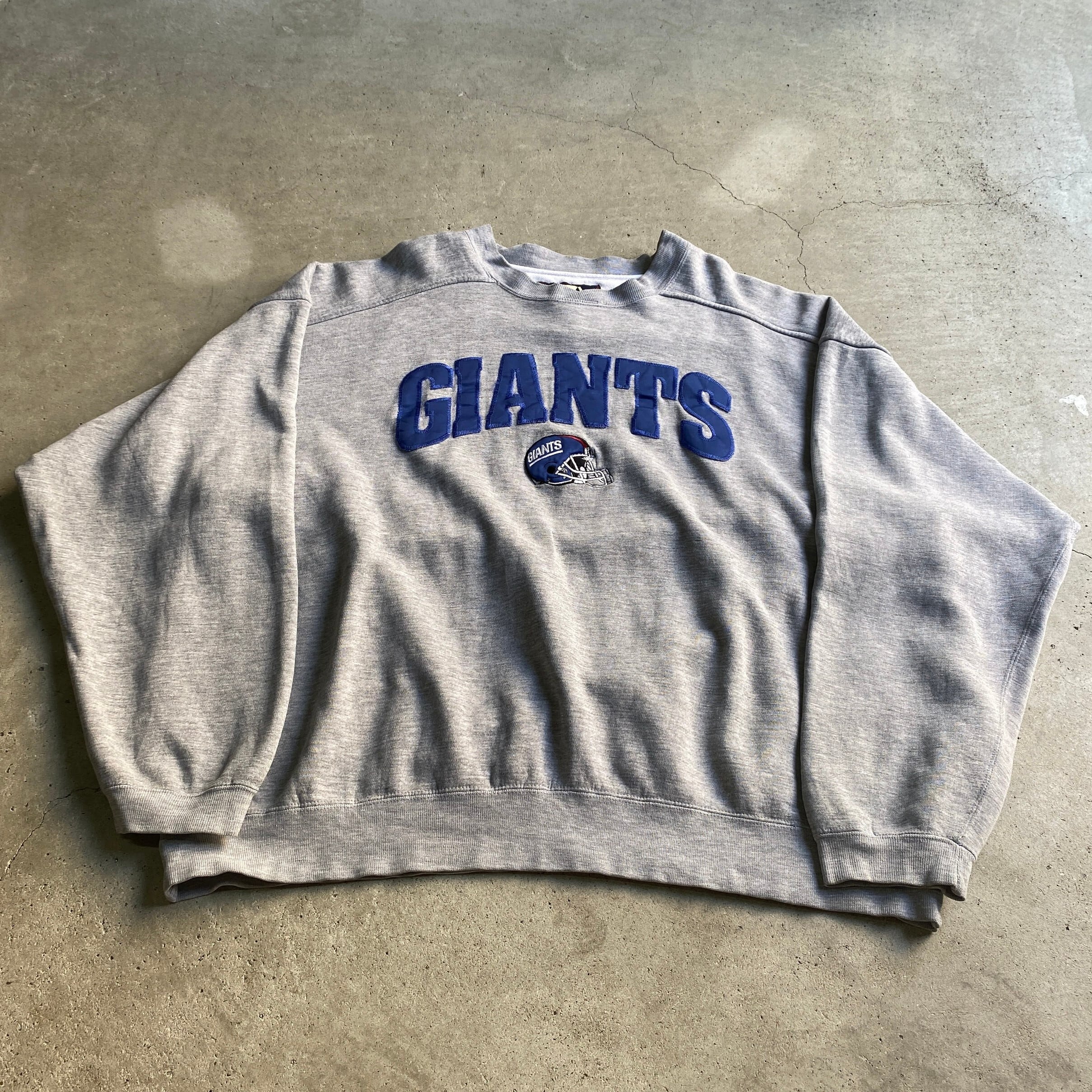 スターター STARTER NFL デトロイト ライオンズ スウェット シャツ トレーナー ロゴ 刺繍 長袖 サイズ：L ブルー MADE IN U.S.A