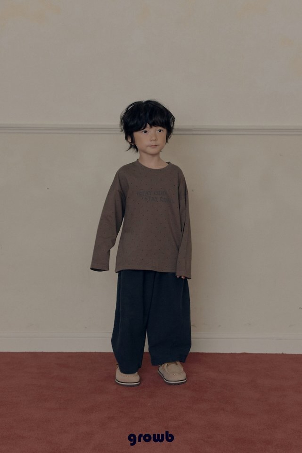 韓国子供服 / growb / モート Tシャツ / 秋服 *XS~JM*