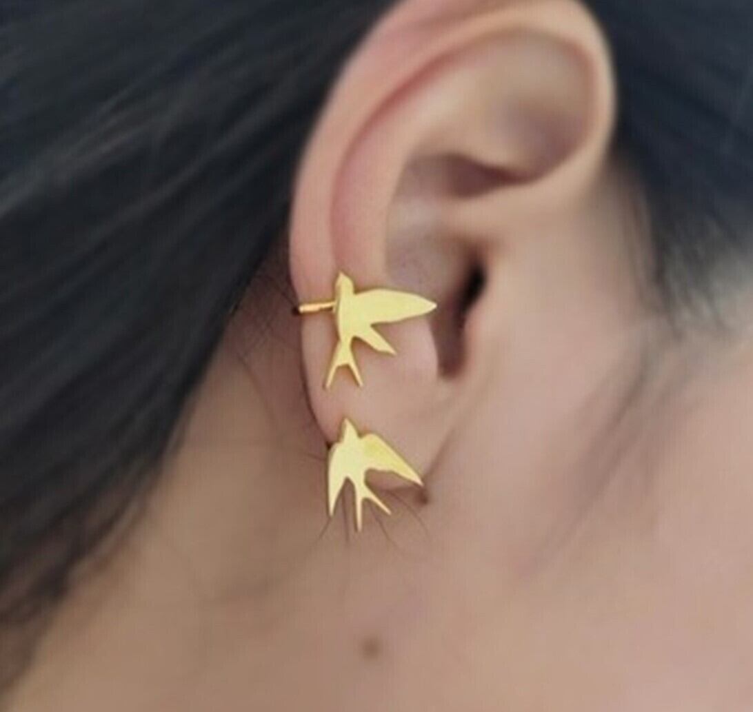 Swallow ear cuff