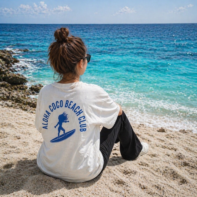 cocoロゴTシャツ白【unisex size】