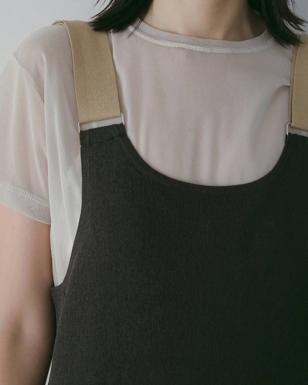 ànuke】Salopette Knit Onepiece | LASHIC