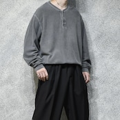 custom draw cord fade gray henry neck tee