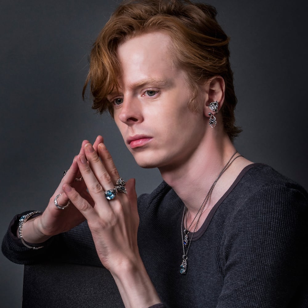 スパイダーピアス 片耳用 ACE0179 Spider earrings シルバー