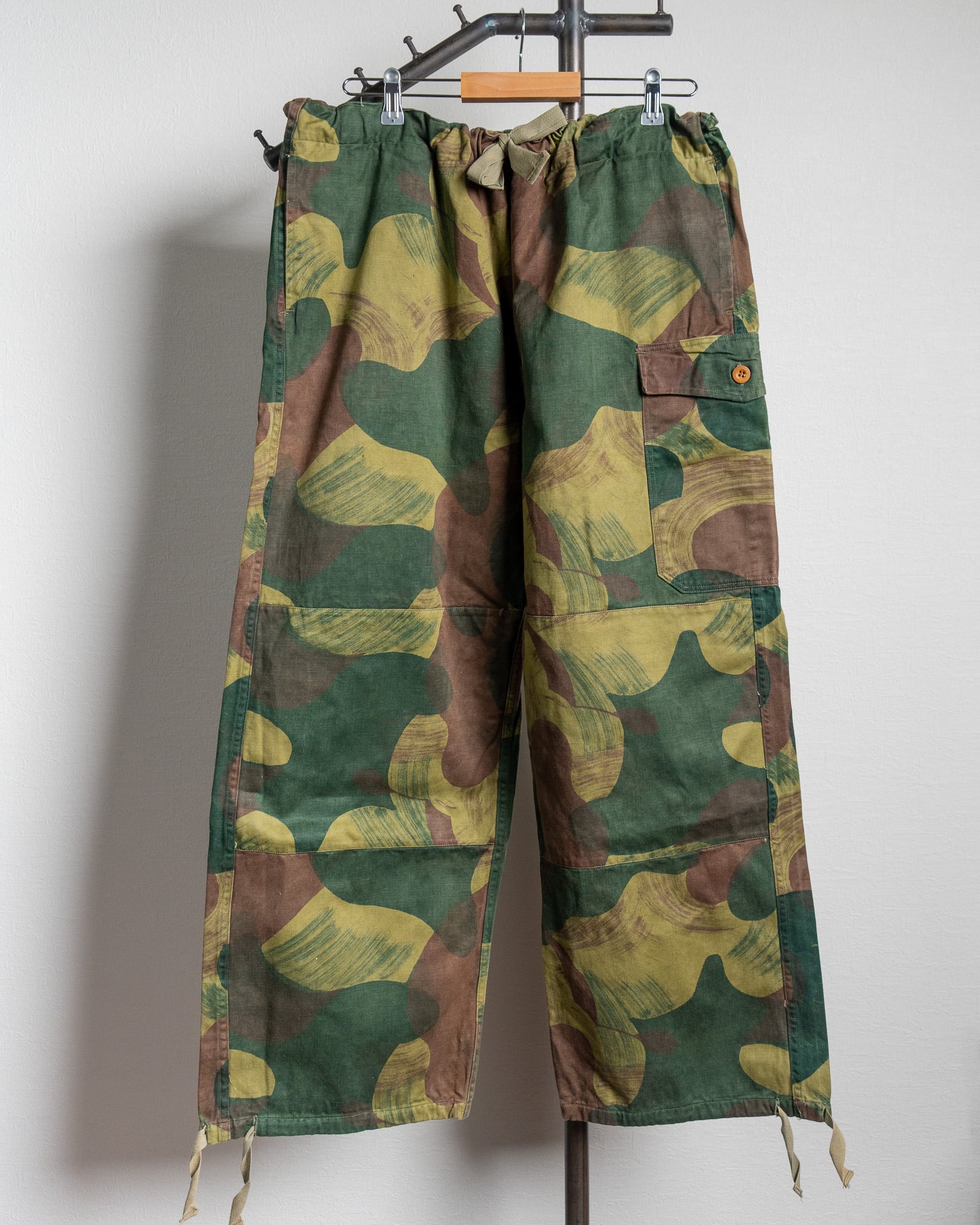 ベルギー軍　50's ブラッシュストロークカモ　dead stock 実物　前期 USED】50's Belgian Army Brushstroke Camouflage Trousers 実物