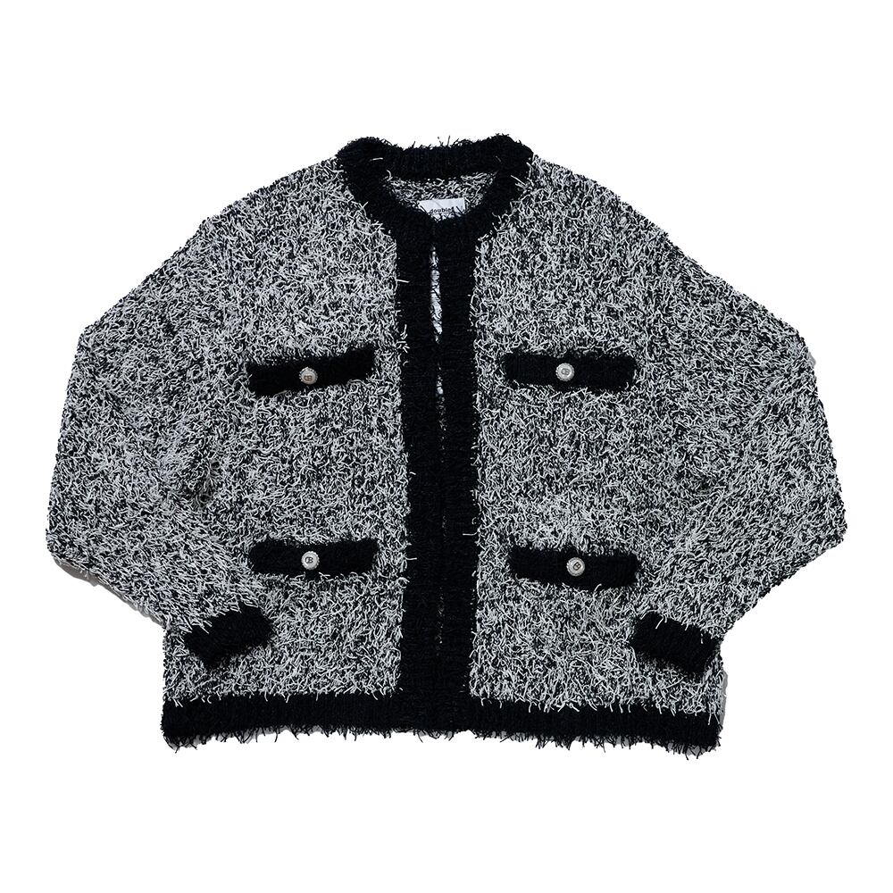 24SS】doublet TWEED KNIT CARDIGAN (BLACK) 24SS42KN139 | IAAAM ...